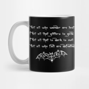 Not All Who Wander are Lost - Goth Fashion - bat, tolkien, halloween, emo Mug